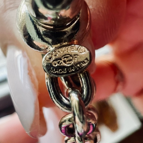 Chanel Gold Heart Padlock Motif Pink Rhinestones Bag Charm 💗 - Picture 5 of 5